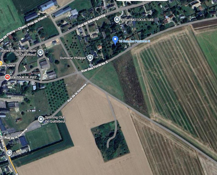 On voit le champ depuis google map !